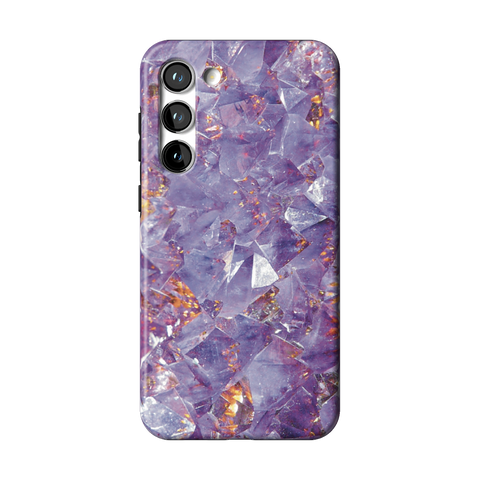 Raw Amethyst Crystal Tough Phone Case for Galaxy S23 Plus - The Urban Flair