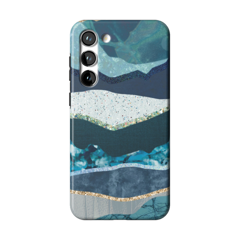 Teal Mountain Landscape Tough Phone Case for Galaxy S23 Plus - The Urban Flair