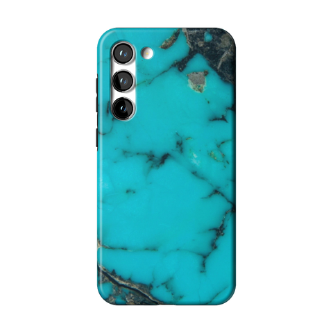 Turquoise Stone Print Tough Phone Case for Galaxy S23 Plus - The Urban Flair
