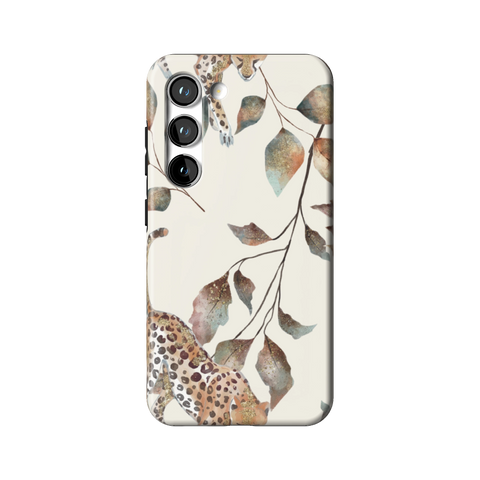 Autumn Cheetah Botanical Tough Phone Case for Galaxy S23 - The Urban Flair