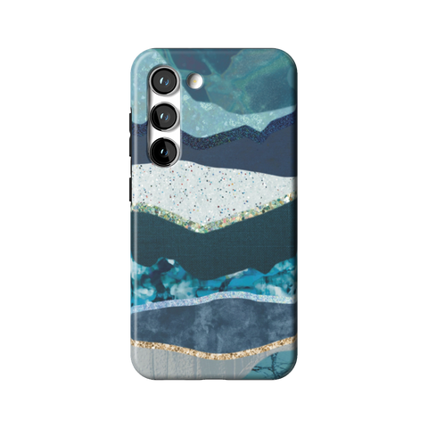 Teal Mountain Landscape Tough Phone Case for Galaxy S23 - The Urban Flair