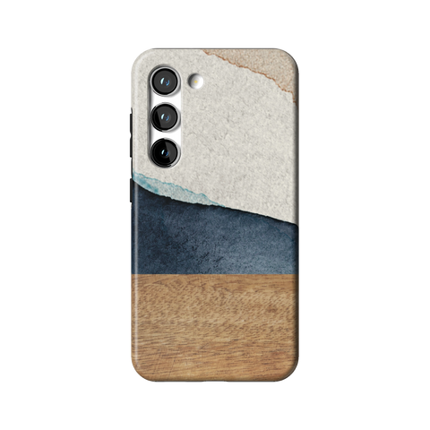Rustic Watercolor & Wood Print Tough Phone Case for Galaxy S23 - The Urban Flair