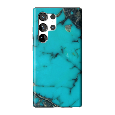 Turquoise Stone Print Tough Phone Case for Galaxy S23 Ultra - The Urban Flair