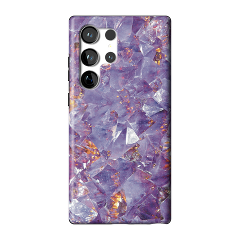 Raw Amethyst Crystal Tough Phone Case for Galaxy S23 Ultra - The Urban Flair