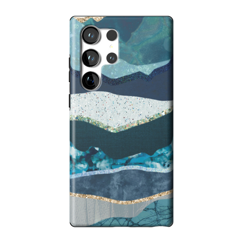 Teal Mountain Landscape Tough Phone Case for Galaxy S23 Ultra - The Urban Flair