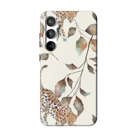 Autumn Cheetah Botanical Tough Phone Case for Galaxy S24 Plus - The Urban Flair
