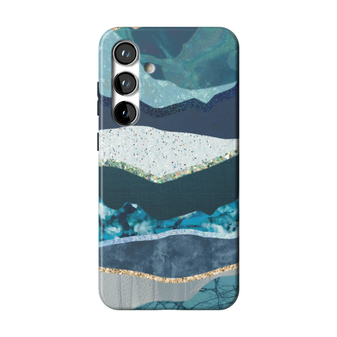Teal Mountain Landscape Tough Phone Case for Galaxy S24 Plus - The Urban Flair