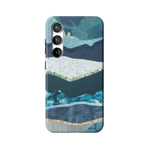 Teal Mountain Landscape Tough Phone Case for Galaxy S24 - The Urban Flair