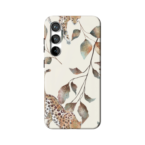 Autumn Cheetah Botanical Tough Phone Case for Galaxy S24 - The Urban Flair