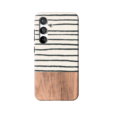 Striped Wood Print Tough Phone Case for Galaxy S24 - The Urban Flair