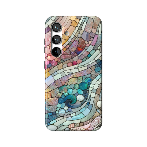 Pastel Stained Glass Tough Phone Case for Galaxy S24 - The Urban Flair