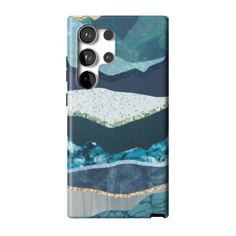 Teal Mountain Landscape Tough Phone Case for Galaxy S24 Ultra - The Urban Flair