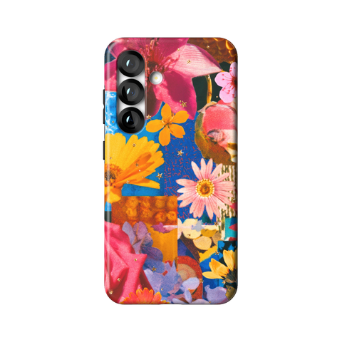 Summer Flower Collage Tough Phone Case for Galaxy S25 - The Urban Flair