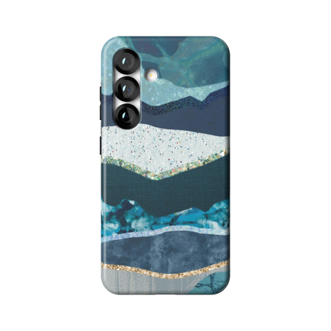 Teal Mountain Landscape Tough Phone Case for Galaxy S25 - The Urban Flair