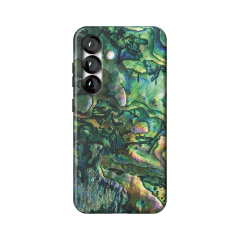 Green Abalone Shell Tough Phone Case for Galaxy S25 - The Urban Flair