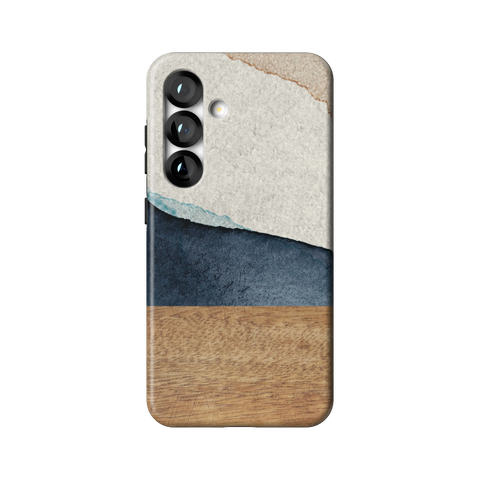 Rustic Watercolor & Wood Print Tough Phone Case for Galaxy S25 - The Urban Flair