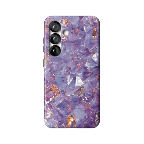 Raw Amethyst Crystal Tough Phone Case for Galaxy S25 - The Urban Flair