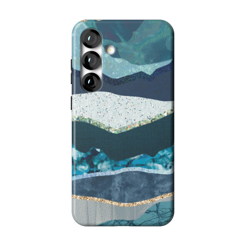 Teal Mountain Landscape Tough Phone Case for Galaxy S25 Plus - The Urban Flair