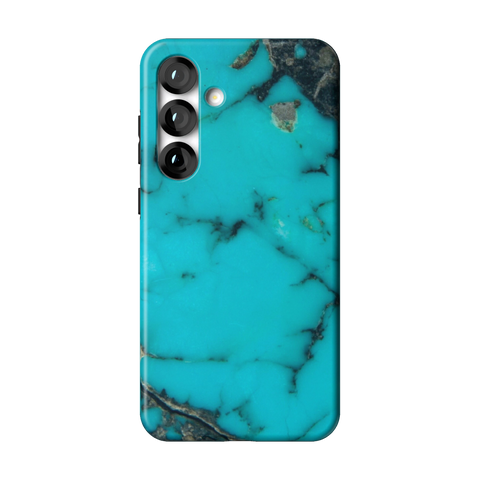 Turquoise Stone Print Tough Phone Case for Galaxy S25 Plus - The Urban Flair