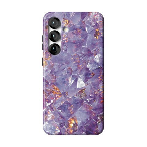 Raw Amethyst Crystal Tough Phone Case for Galaxy S25 Plus - The Urban Flair