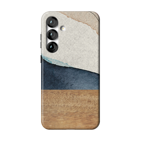 Rustic Watercolor & Wood Print Tough Phone Case for Galaxy S25 Plus - The Urban Flair