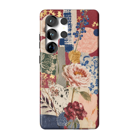 Rustic Botanical Collage Tough Phone Case for Galaxy S25 Ultra - The Urban Flair