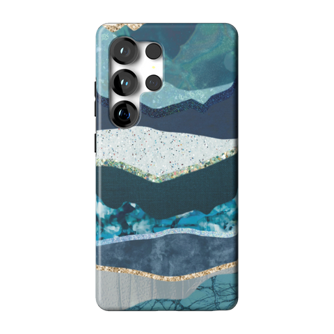 Teal Mountain Landscape Tough Phone Case for Galaxy S25 Ultra - The Urban Flair