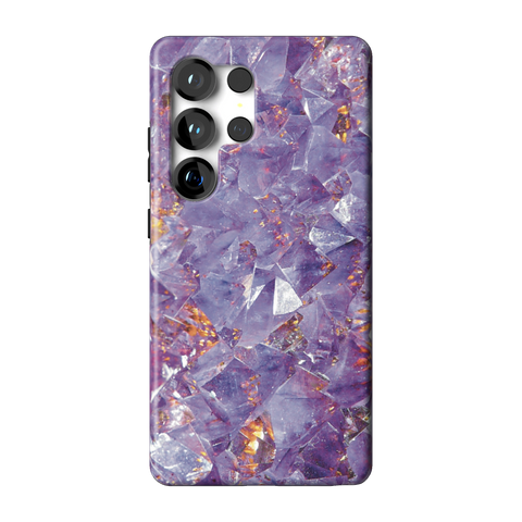 Raw Amethyst Crystal Tough Phone Case for Galaxy S25 Ultra - The Urban Flair