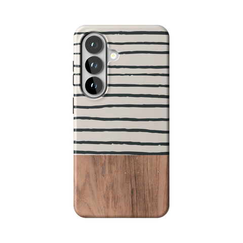 Striped Wood Print Tough Phone Case for Galaxy S26 - The Urban Flair
