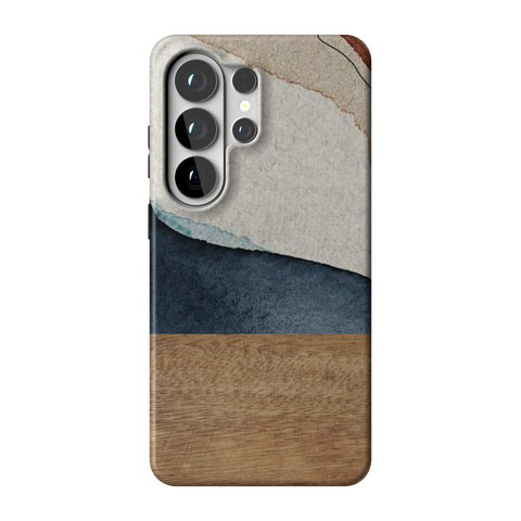 Rustic Watercolor & Wood Print Tough Phone Case for Galaxy S26 Ultra - The Urban Flair