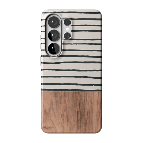 Striped Wood Print Tough Phone Case for Galaxy S26 Ultra - The Urban Flair