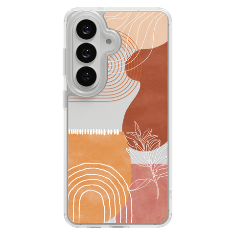 Aesthetic Modern Clear Phone Case shown on Galaxy S25