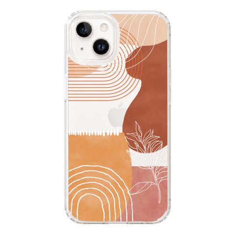 Aesthetic Modern Clear Phone Case shown on iPhone 13