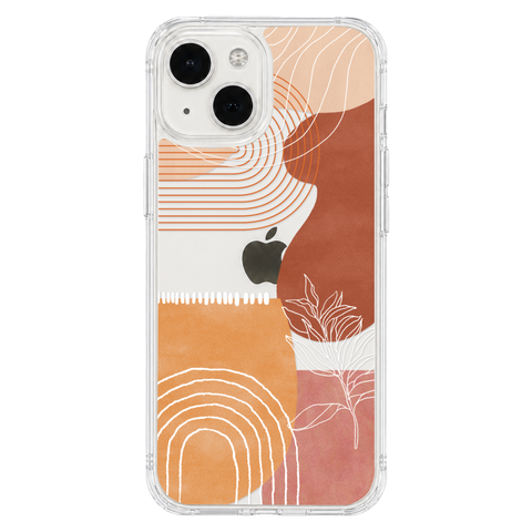 Aesthetic Modern Clear Phone Case shown on iPhone 13 Mini