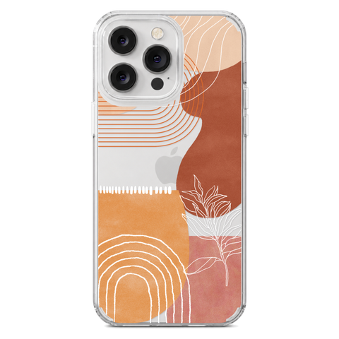 Aesthetic Modern Clear Phone Case shown on iPhone 14 Pro Max