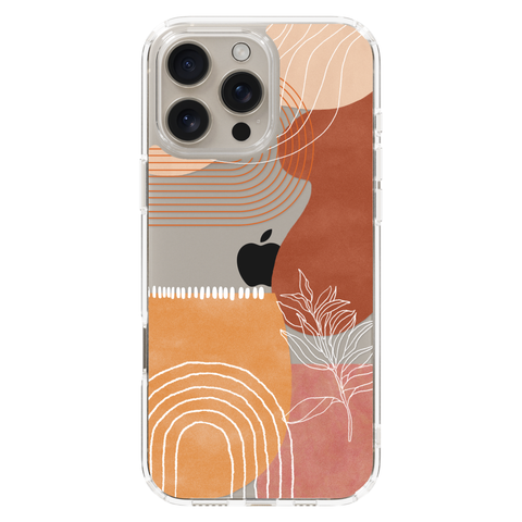 Aesthetic Modern Clear Phone Case shown on iPhone 16 Pro Max
