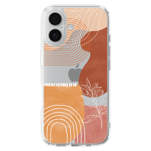 Aesthetic Modern Clear Phone Case shown on iPhone 17