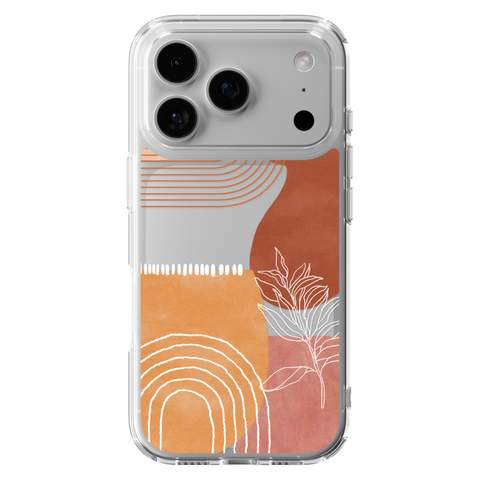 Aesthetic Modern Clear Phone Case shown on iPhone 17 Pro