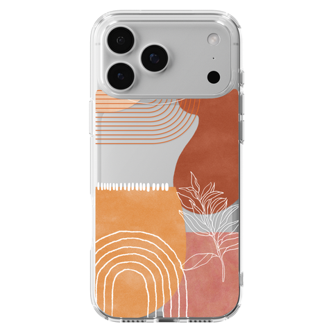 Aesthetic Modern Clear Phone Case shown on iPhone 17 Pro Max