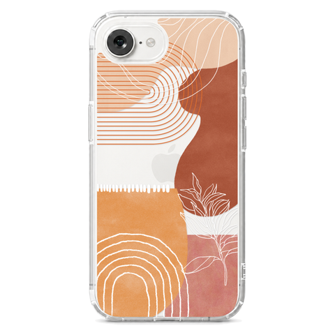 Aesthetic Modern Clear Phone Case shown on iPhone 17e