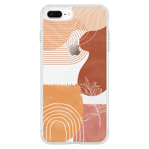 Aesthetic Modern Clear Phone Case shown on iPhone 7 Plus/8 Plus
