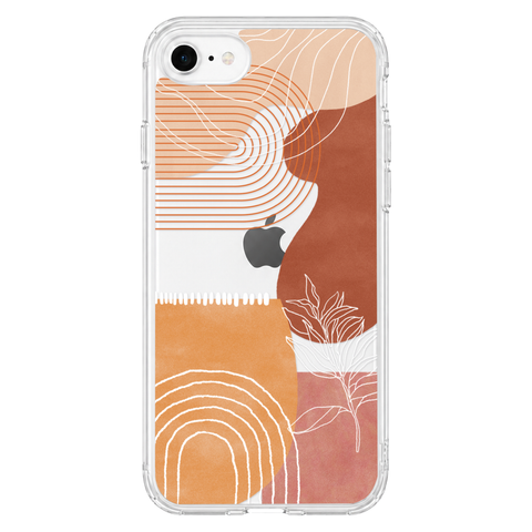 Aesthetic Modern Clear Phone Case shown on iPhone SE [2020/2022]
