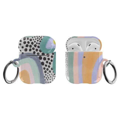 Aesthetic Abstract Pastel AirPods Case for AirPods Pro and AirPods 1st/2nd Gen - The Urban Flair (Feat)