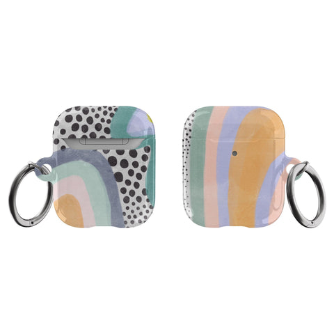 Aesthetic Abstract Pastel AirPods Case for AirPods Pro and AirPods 1st/2nd Gen - The Urban Flair (Feat)