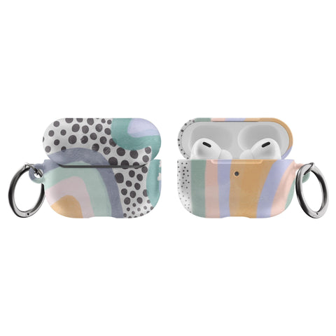Aesthetic Abstract Pastel AirPods Case for AirPods Pro and AirPods 1st/2nd Gen - The Urban Flair (Feat)