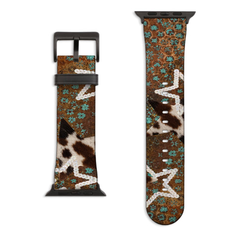 Boho Cowgirl Apple Watch Band with Matte Black hardware