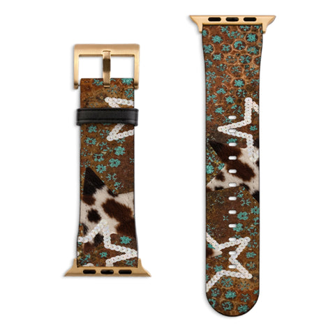 Boho Cowgirl Apple Watch Band with Matte Gold hardware