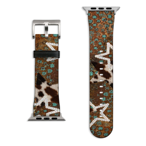 Boho Cowgirl Apple Watch Band with Matte Silver hardware