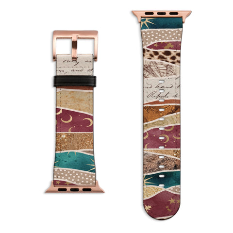 Boho Whimsigoth Apple Watch Band with Matte Rose Gold hardware