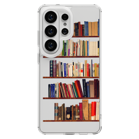 Book Lover's Clear Phone Case shown on Galaxy S25 Ultra